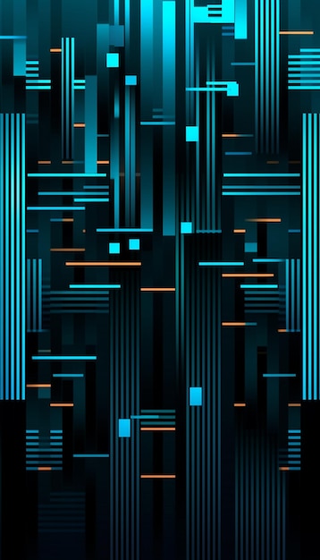 Un primer plano de un fondo abstracto azul y negro con líneas generativas ai