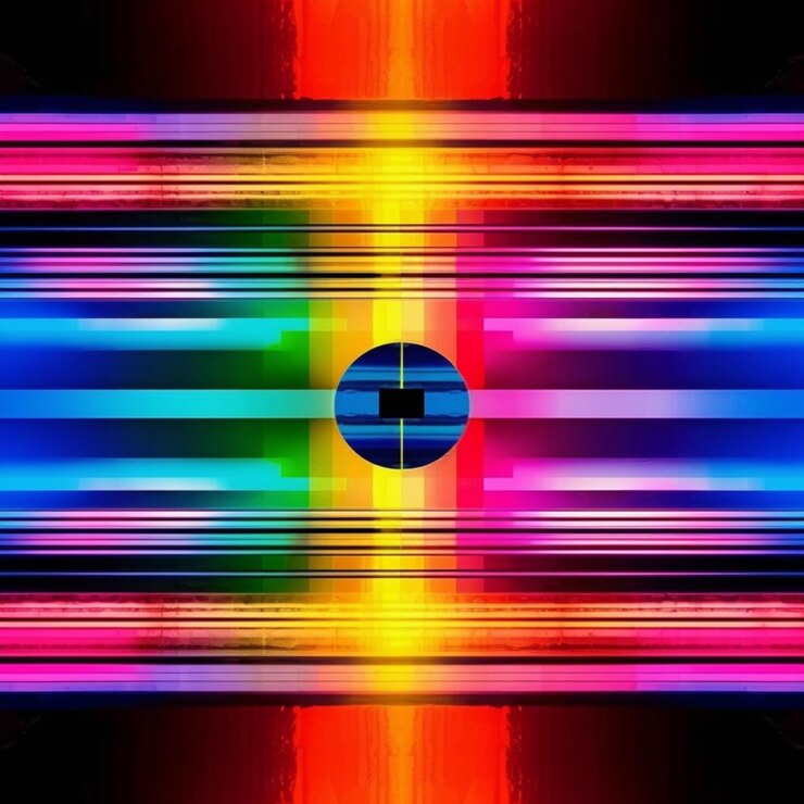 Foto un primer plano de un fondo abstracto colorido con una ai generativa cruzada