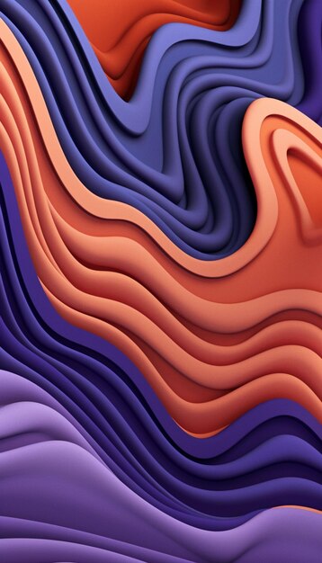 Un primer plano de un fondo abstracto colorido con formas onduladas