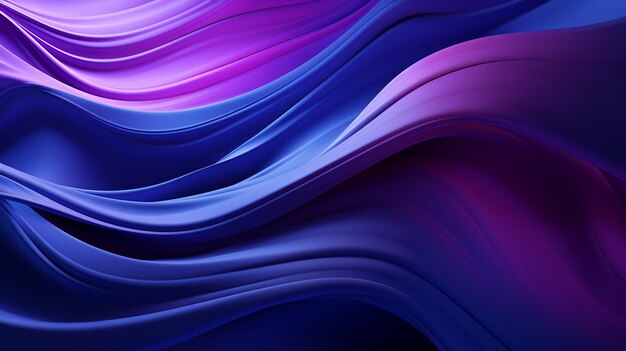 un primer plano de un fondo abstracto púrpura y azul con un diseño curvo generativo ai