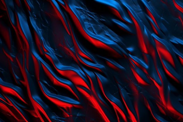 Un primer plano de un fondo abstracto rojo y azul con un fondo generativo ai negro