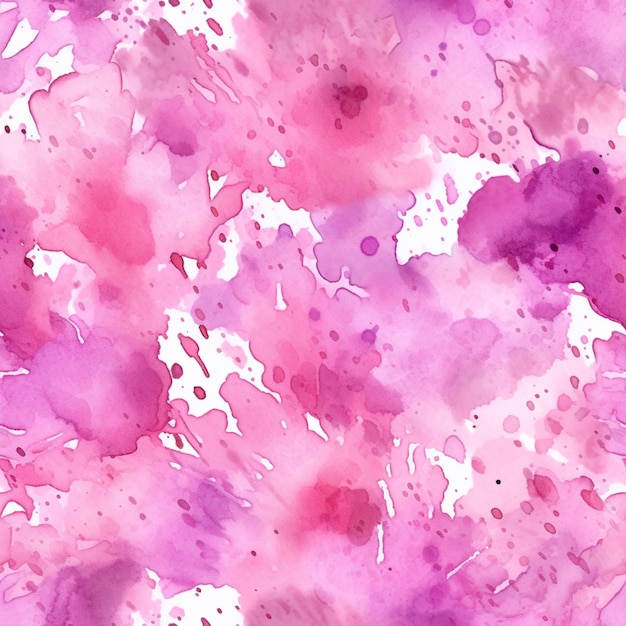 Un primer plano de un fondo de acuarela rosa y púrpura con muchas manchas generativas ai