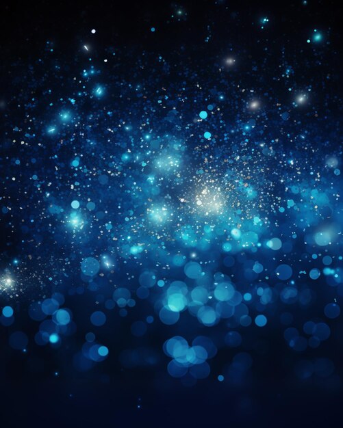 Foto un primer plano de un fondo azul con muchas estrellas generativo ai