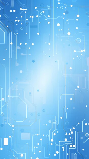 Un primer plano de un fondo azul con una placa de circuitos de computadora