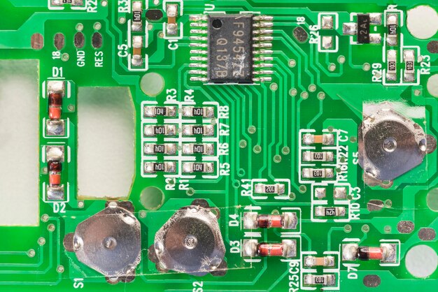 Foto primer plano de fondo de chip de teléfono móvil