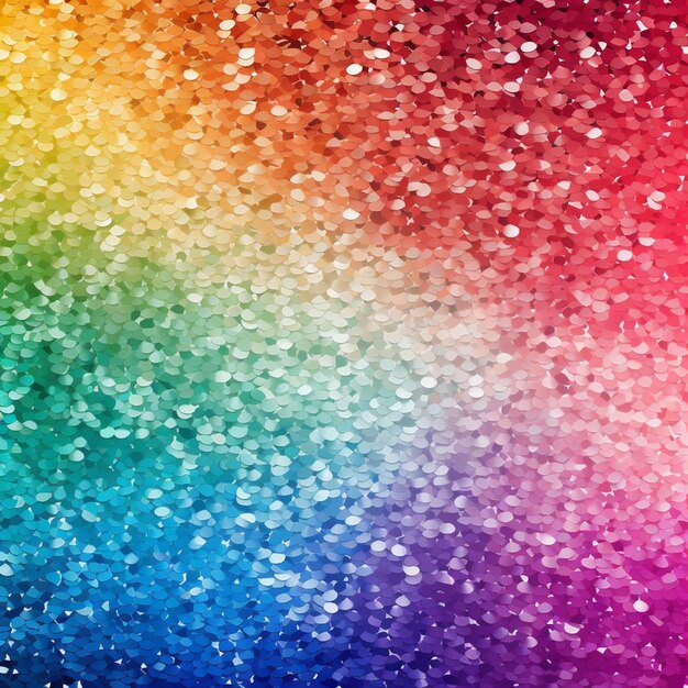 Foto un primer plano de un fondo de color arco iris con muchos círculos pequeños generativos ai