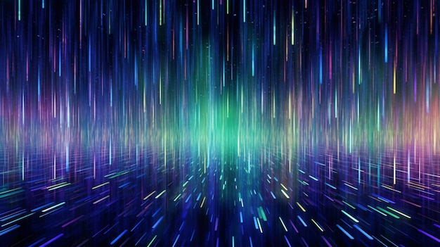 Un primer plano de un fondo colorido con líneas de luz generativa ai