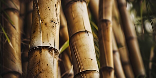 Foto un primer plano en el fondo de la red de textura del bosque de bambú