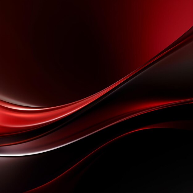 un primer plano de un fondo rojo y negro con una onda suave generativa ai