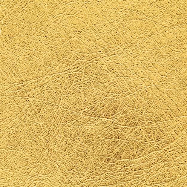 Primer plano de fondo de textura de cuero dorado en proporción cuadrada