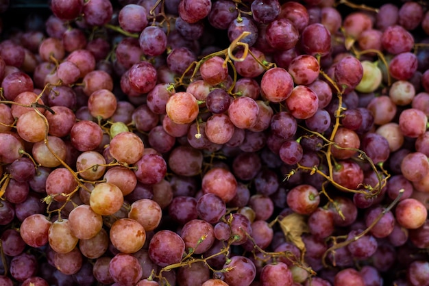 Primer plano de fondo de uva saludable