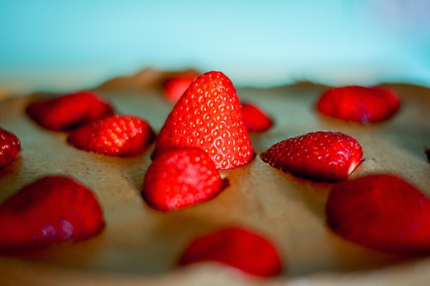 Foto primer plano de las fresas