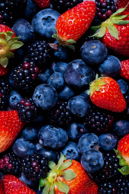 Foto primer plano de las fresas