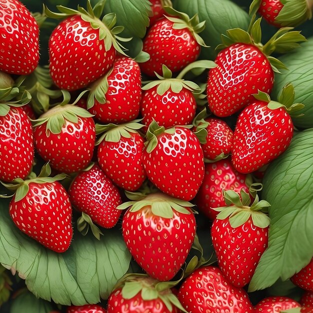 un primer plano de fresas