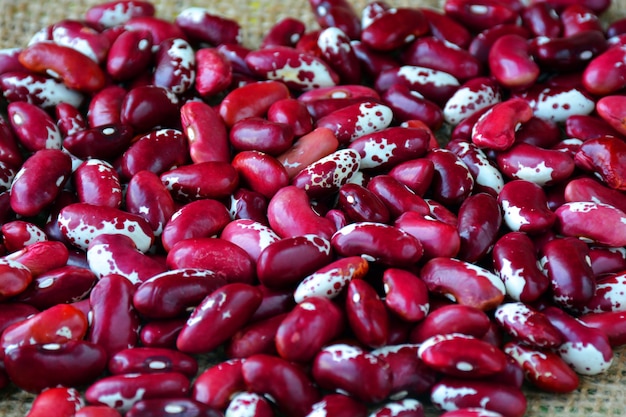 Primer plano de frijoles. Comida sana, frijol. Proteína proteica