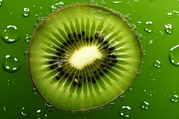 un primer plano de una fruta de kiwi