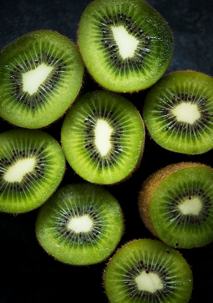 Primer plano de frutas frescas de kiwi