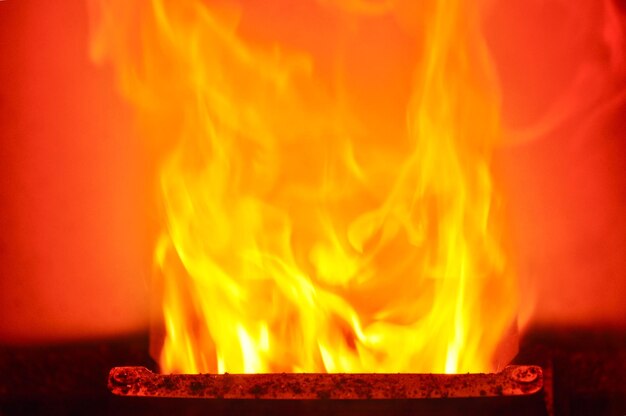 Primer plano del fuego