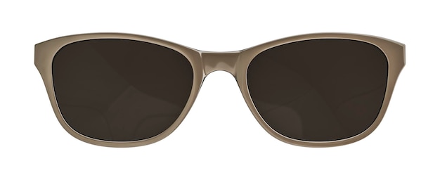 Primer plano de gafas de sol contra un fondo blanco