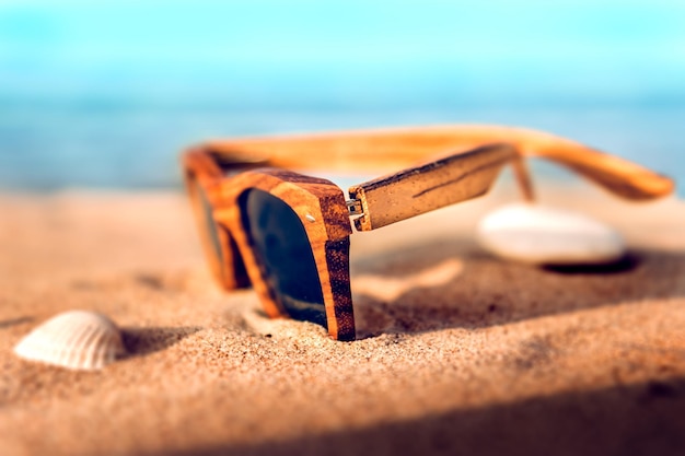 Primer plano de las gafas de sol