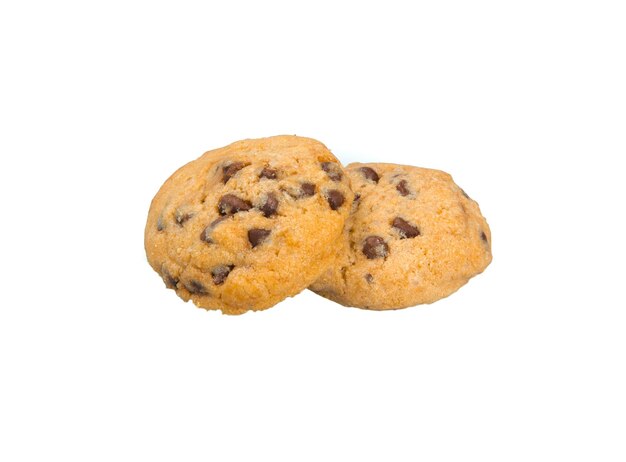 Primer plano de las galletas contra un fondo blanco.