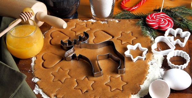 Foto primer plano de las galletas de pan de jengibre