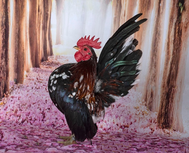 Primer plano de un gallo