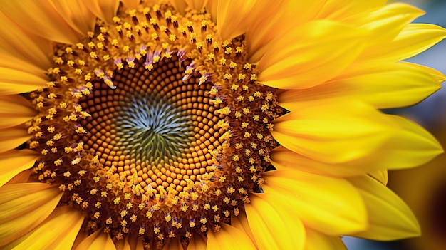 Un primer plano del girasol