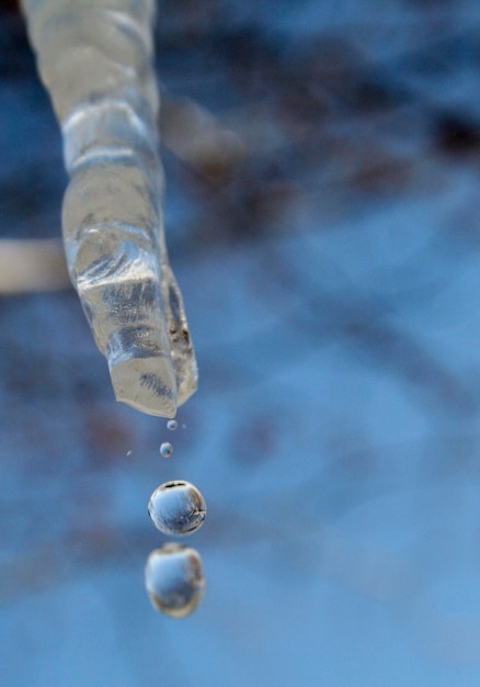 Foto primer plano de la gota de agua