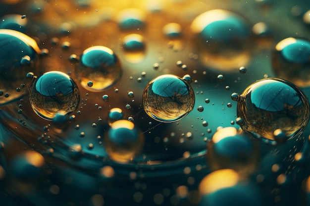 Un primer plano de gotas de agua en un vaso