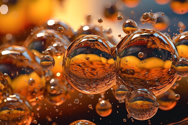 Un primer plano de gotas de agua