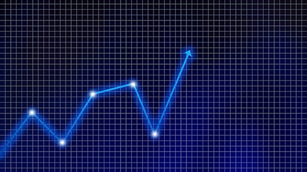 Primer plano del gráfico del mercado de valores
