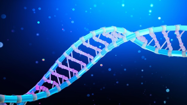 Un primer plano de una hebra de adn