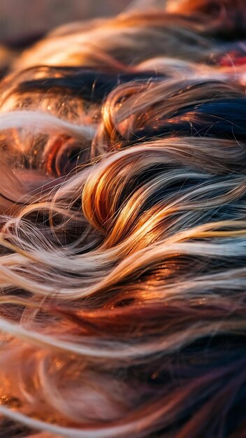 Foto un primer plano de las hebras de cabello natural