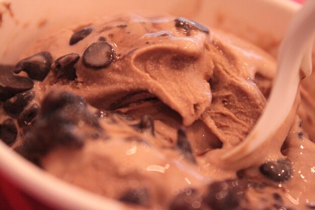 Foto primer plano de helado en un tazón