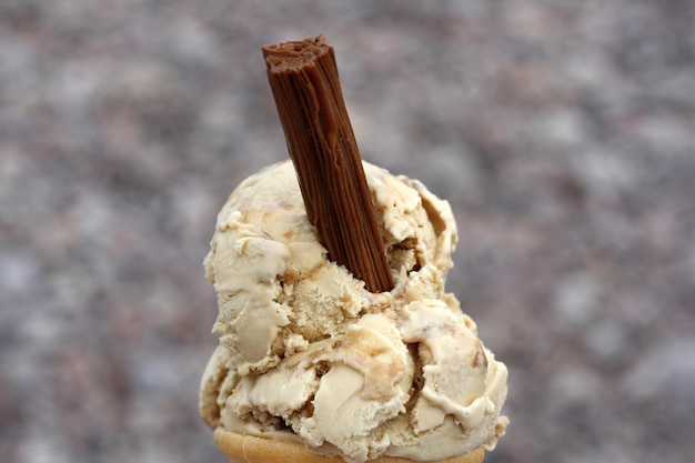 Foto un primer plano de un helado