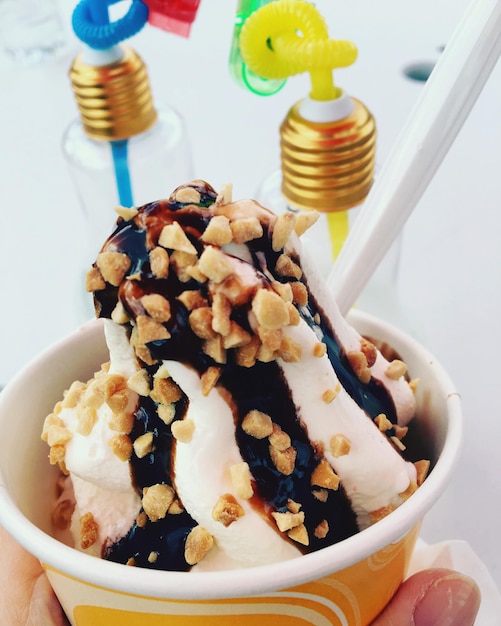 Primer plano de un helado