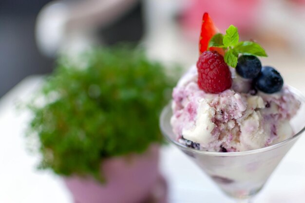 Foto primer plano de un helado