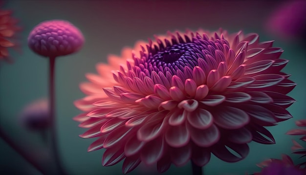 Primer plano de una hermosa flor de colores