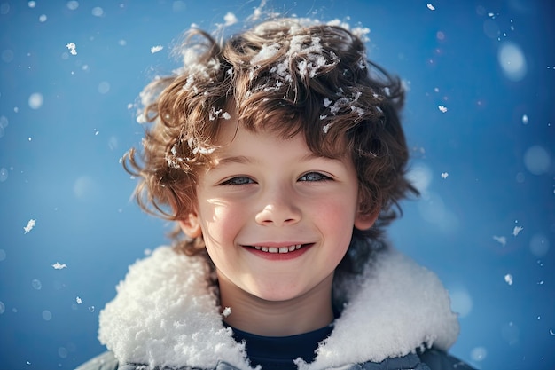 Primer plano hermosa sonrisa blanca como la nieve de un niño Imagen generada por inteligencia artificial