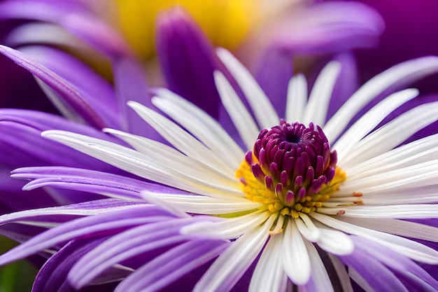 Primer plano de hermosas flores de crisantemo