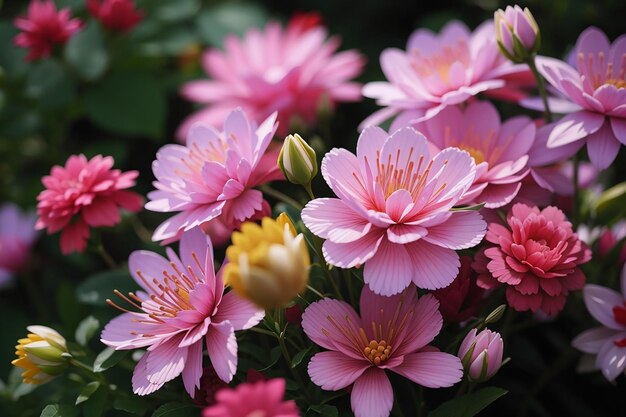 Un primer plano de hermosas flores