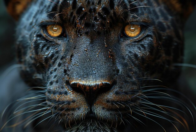 Un primer plano de un hermoso tigre en la naturaleza silvestre