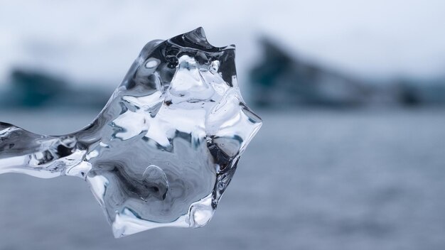 Foto primer plano del hielo