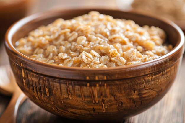 Primer plano de la IA generativa del cuenco de avena estilizado