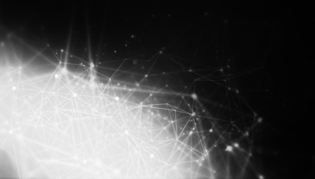 Primer plano de una imagen abstracta contra un fondo negro