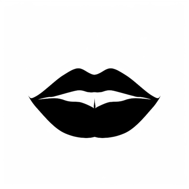 un primer plano de una imagen en blanco y negro de los labios de una mujer ai generativo