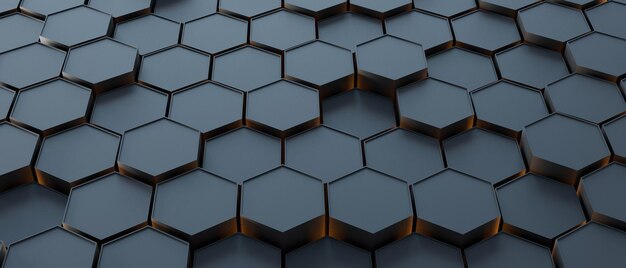 Un primer plano de una imagen en blanco y negro de un patrón hexagonal