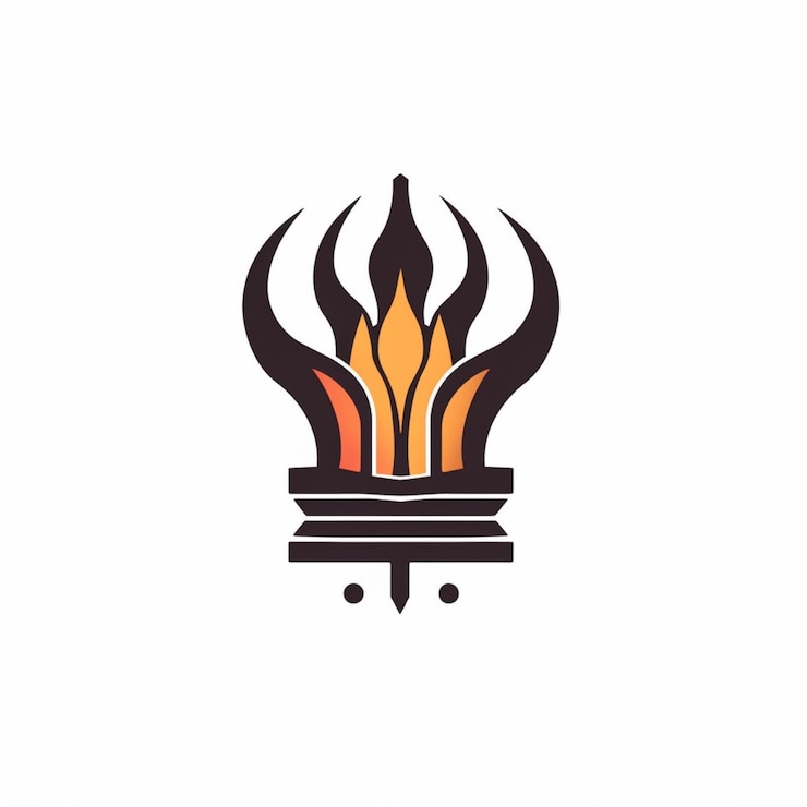 Foto un primer plano de un incendio con llamas en él ai generative