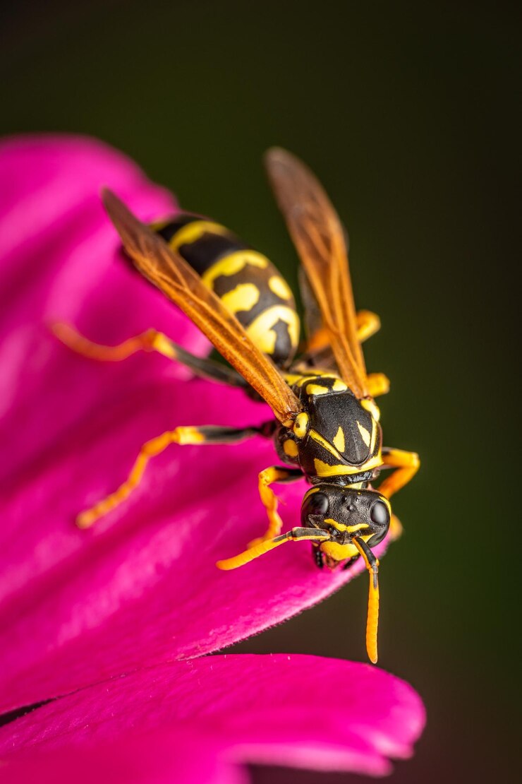Foto primer plano de un insecto en una flor rosada